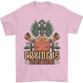 Playing Games RPG Role Crying Free Action Mens T-Shirt 100% Cotton Light Pink