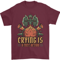 Playing Games RPG Role Crying Free Action Mens T-Shirt 100% Cotton Maroon