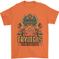 Playing Games RPG Role Crying Free Action Mens T-Shirt 100% Cotton Orange