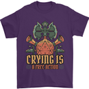 Playing Games RPG Role Crying Free Action Mens T-Shirt 100% Cotton Purple