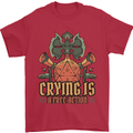 Playing Games RPG Role Crying Free Action Mens T-Shirt 100% Cotton Red