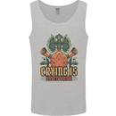 Playing Games RPG Role Crying Free Action Mens Vest Tank Top Sports Grey