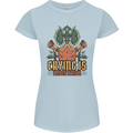 Playing Games RPG Role Crying Free Action Womens Petite Cut T-Shirt Light Blue