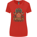 Playing Games RPG Role Crying Free Action Womens Wider Cut T-Shirt Red
