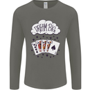 Poker Dream Big Mens Long Sleeve T-Shirt Charcoal