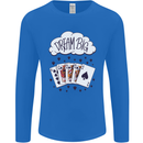 Poker Dream Big Mens Long Sleeve T-Shirt Royal Blue