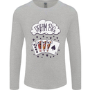 Poker Dream Big Mens Long Sleeve T-Shirt Sports Grey