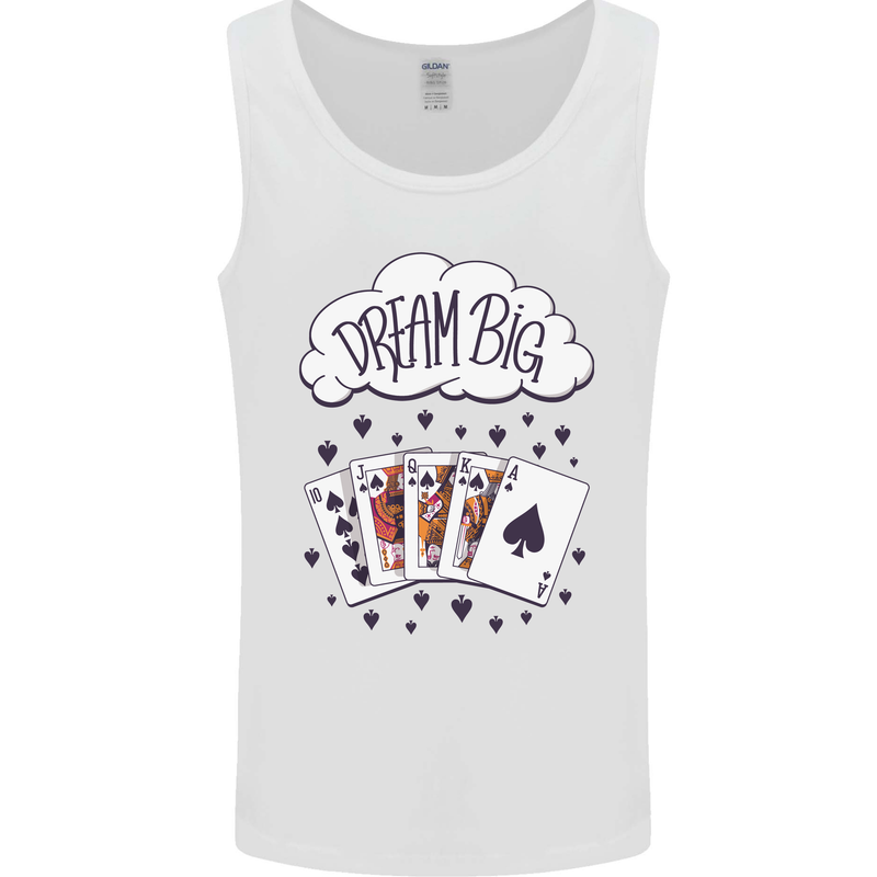 Poker Dream Big Mens Vest Tank Top White