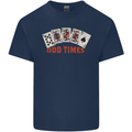 Poker Odd Times Funny Kids T-Shirt Childrens Navy Blue