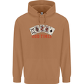 Poker Odd Times Funny Mens 80% Cotton Hoodie Caramel Latte