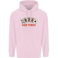 Poker Odd Times Funny Mens 80% Cotton Hoodie Light Pink