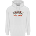 Poker Odd Times Funny Mens 80% Cotton Hoodie White