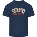 Poker Odd Times Funny Mens Cotton T-Shirt Tee Top Navy Blue