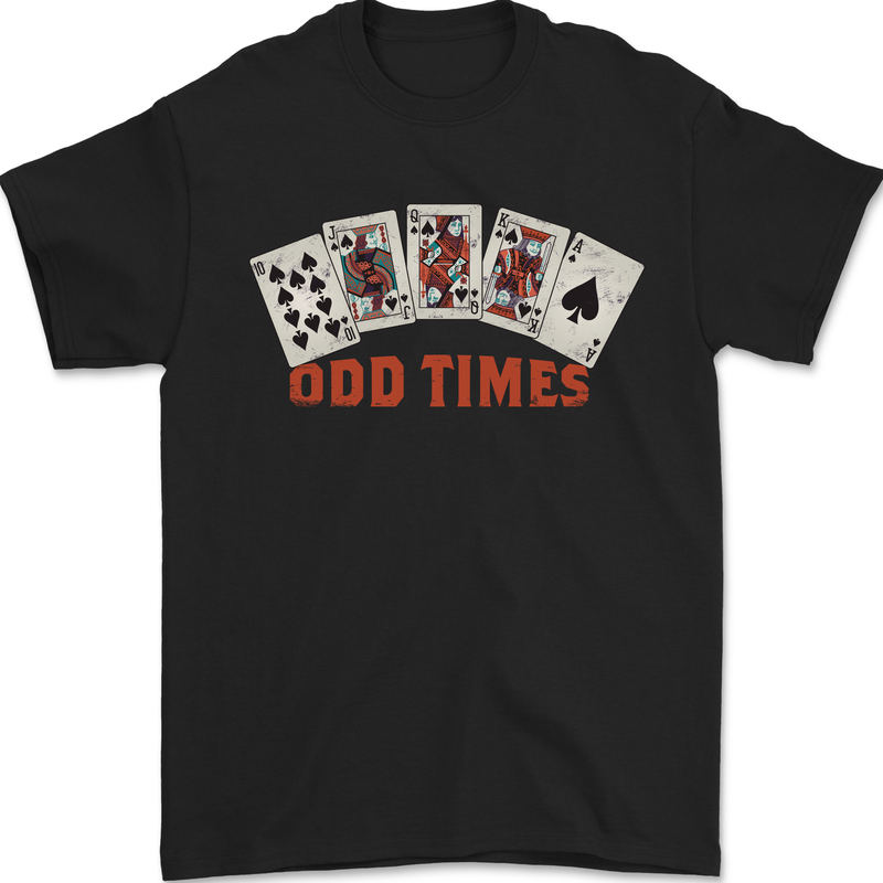 Poker Odd Times Funny Mens T-Shirt 100% Cotton Black