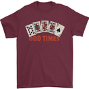 Poker Odd Times Funny Mens T-Shirt 100% Cotton Maroon