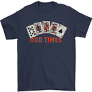 Poker Odd Times Funny Mens T-Shirt 100% Cotton Navy Blue