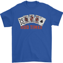 Poker Odd Times Funny Mens T-Shirt 100% Cotton Royal Blue