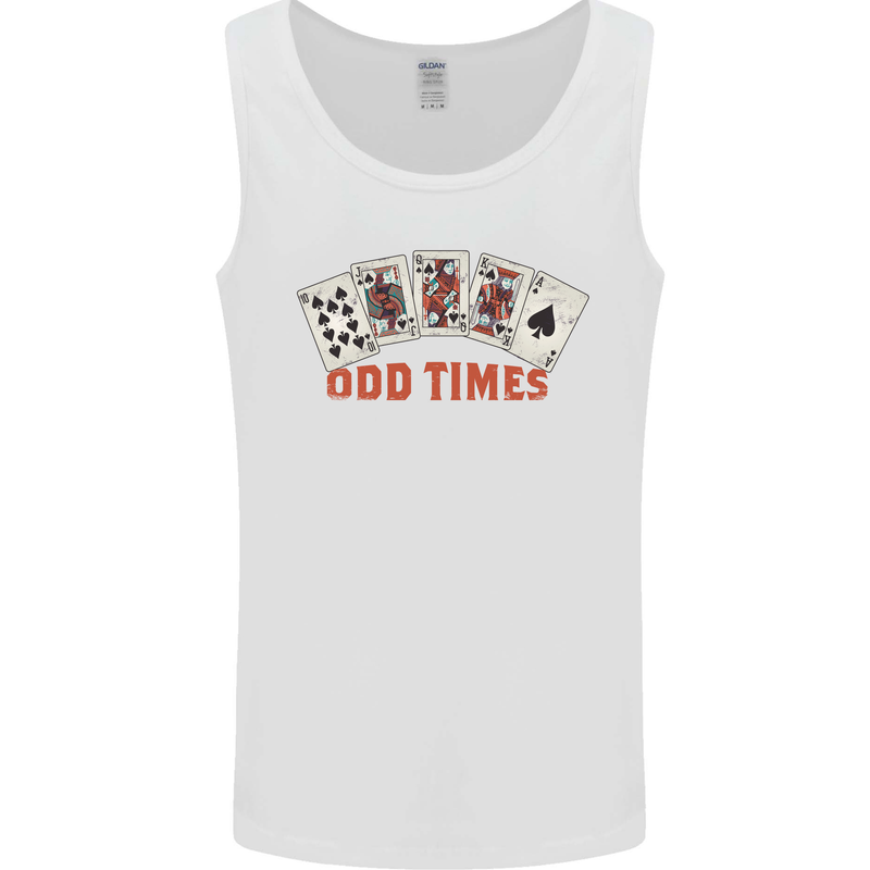 Poker Odd Times Funny Mens Vest Tank Top White