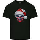 Poland Christmas Skull Xmas Polish Biker Flag Mens Cotton T-Shirt Tee Top Black