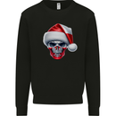 Poland Christmas Skull Xmas Polish Biker Flag Mens Sweatshirt Jumper Black