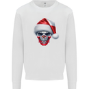 Poland Christmas Skull Xmas Polish Biker Flag Mens Sweatshirt Jumper White