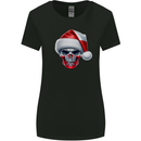Poland Christmas Skull Xmas Polish Biker Flag Womens Wider Cut T-Shirt Black