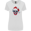 Poland Christmas Skull Xmas Polish Biker Flag Womens Wider Cut T-Shirt White