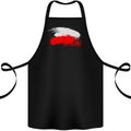 Poland Football Distressed Flag Cotton Apron 100% Organic Black
