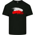 Poland Football Distressed Flag Kids T-Shirt Childrens Black