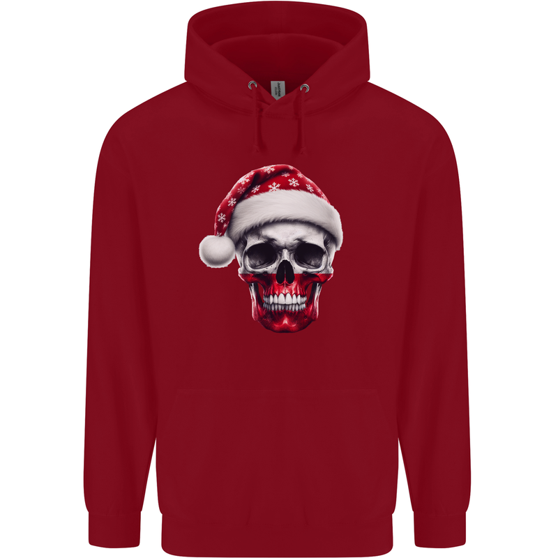 Polish Christmas Skull Xmas Poland Biker Flag Childrens Kids Hoodie Red