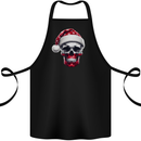 Polish Christmas Skull Xmas Poland Biker Flag Cotton Apron 100% Organic Black