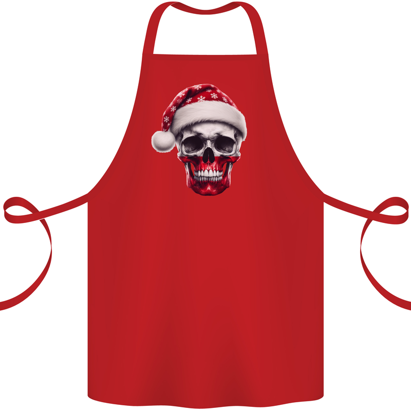 Polish Christmas Skull Xmas Poland Biker Flag Cotton Apron 100% Organic Red