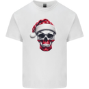 Polish Christmas Skull Xmas Poland Biker Flag Mens Cotton T-Shirt Tee Top White