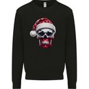Polish Christmas Skull Xmas Poland Biker Flag Mens Sweatshirt Jumper Black
