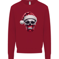 Polish Christmas Skull Xmas Poland Biker Flag Mens Sweatshirt Jumper Red