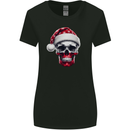Polish Christmas Skull Xmas Poland Biker Flag Womens Wider Cut T-Shirt Black