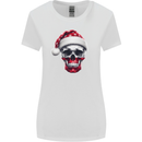 Polish Christmas Skull Xmas Poland Biker Flag Womens Wider Cut T-Shirt White