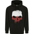 Polish Skull Poland Gym Flag Biker Childrens Kids Hoodie Black