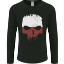 Polish Skull Poland Gym Flag Biker Mens Long Sleeve T-Shirt Black