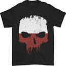 Polish Skull Poland Gym Flag Biker Mens T-Shirt 100% Cotton Black