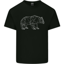Polygon Grizzly Bear Kids T-Shirt Childrens Black