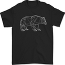 Polygon Grizzly Bear Mens Gildan Cotton T-Shirt Black