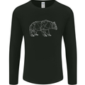 Polygon Grizzly Bear Mens Long Sleeve T-Shirt Black