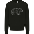 Polygon Grizzly Bear Mens Sweatshirt Jumper Black