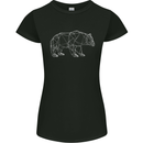 Polygon Grizzly Bear Womens Petite Cut T-Shirt Black
