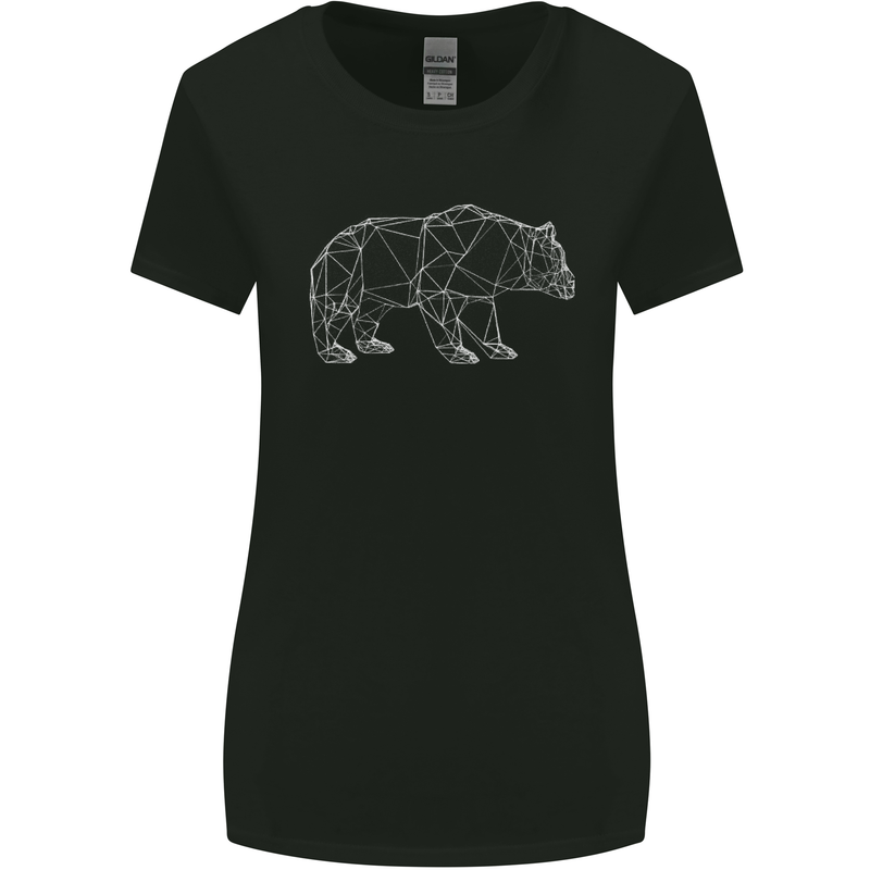 Polygon Grizzly Bear Womens Wider Cut T-Shirt Black