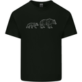 Polygon Grizzly Bear and Cub Kids T-Shirt Childrens Black