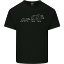 Polygon Grizzly Bear and Cub Mens Cotton T-Shirt Tee Top Black