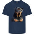 Polygon Rottweiler Dog Kids T-Shirt Childrens Navy Blue