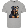 Polygon Rottweiler Dog Kids T-Shirt Childrens Sports Grey